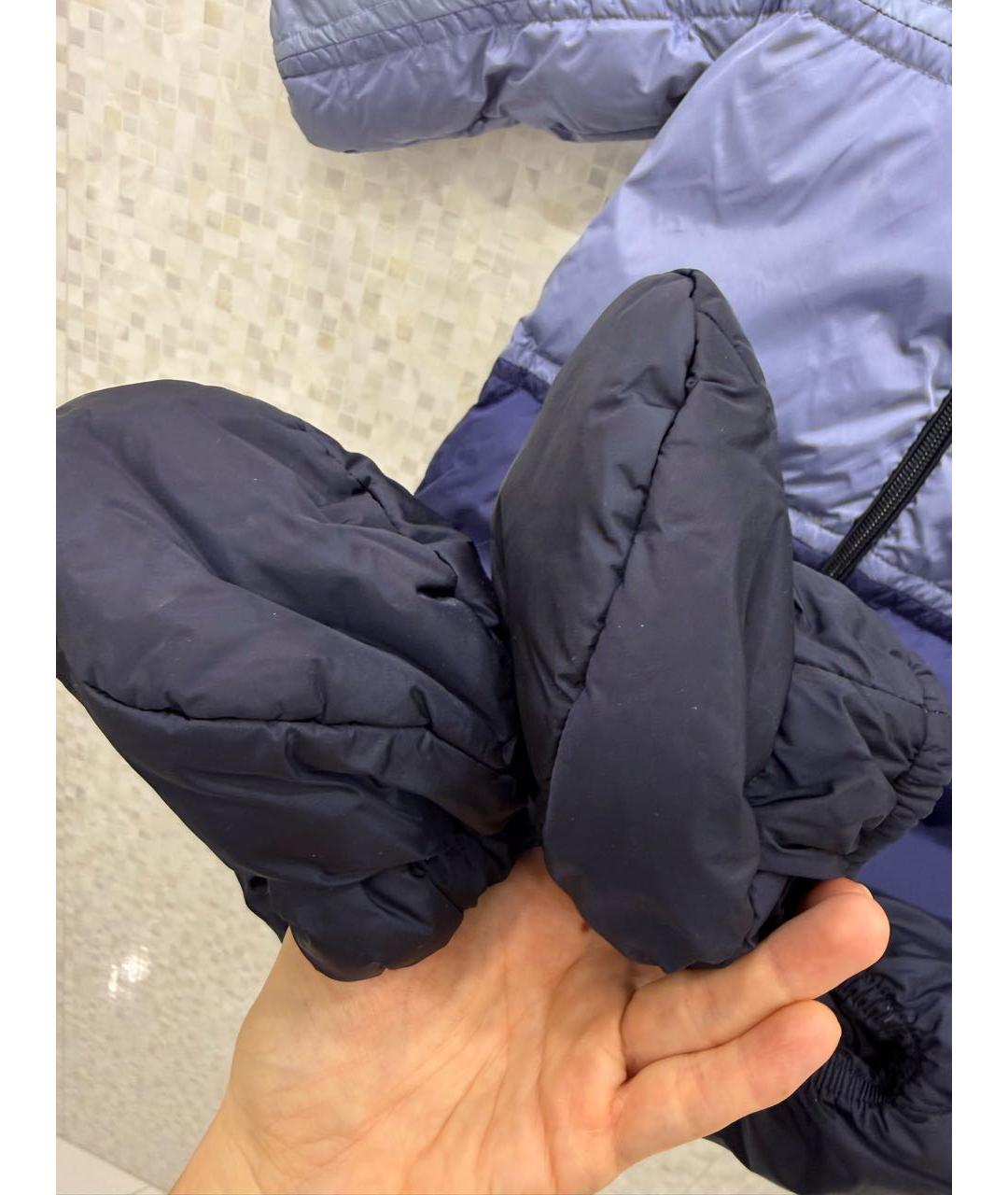 MONCLER Голубой полиэстеровый комбинезон, фото 7