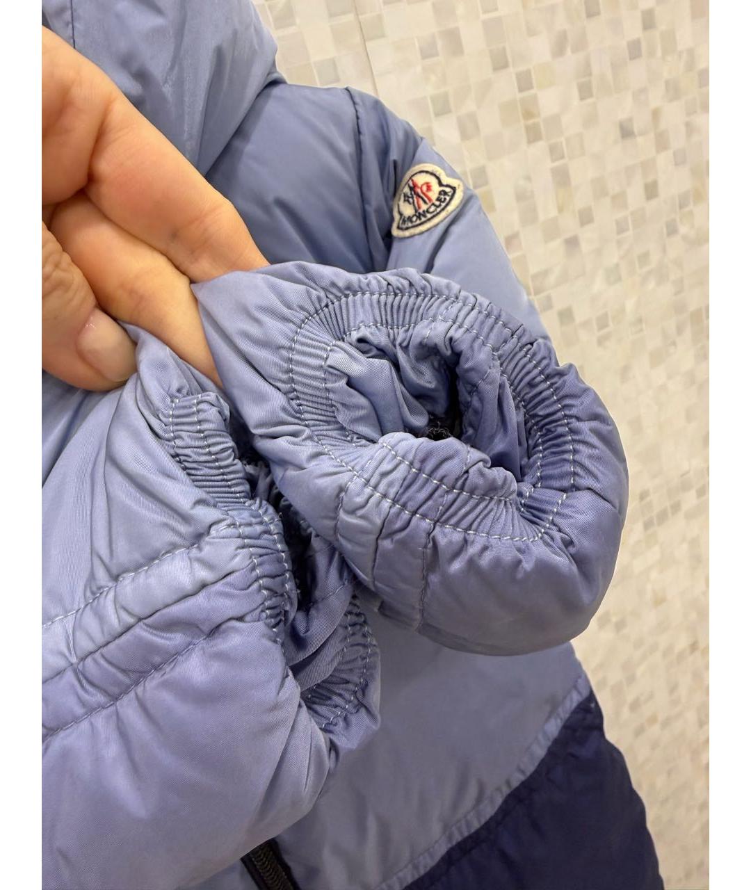 MONCLER Голубой полиэстеровый комбинезон, фото 2