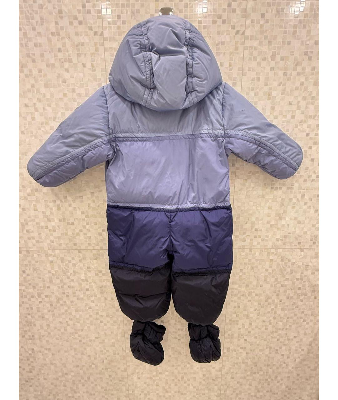 MONCLER Голубой полиэстеровый комбинезон, фото 3