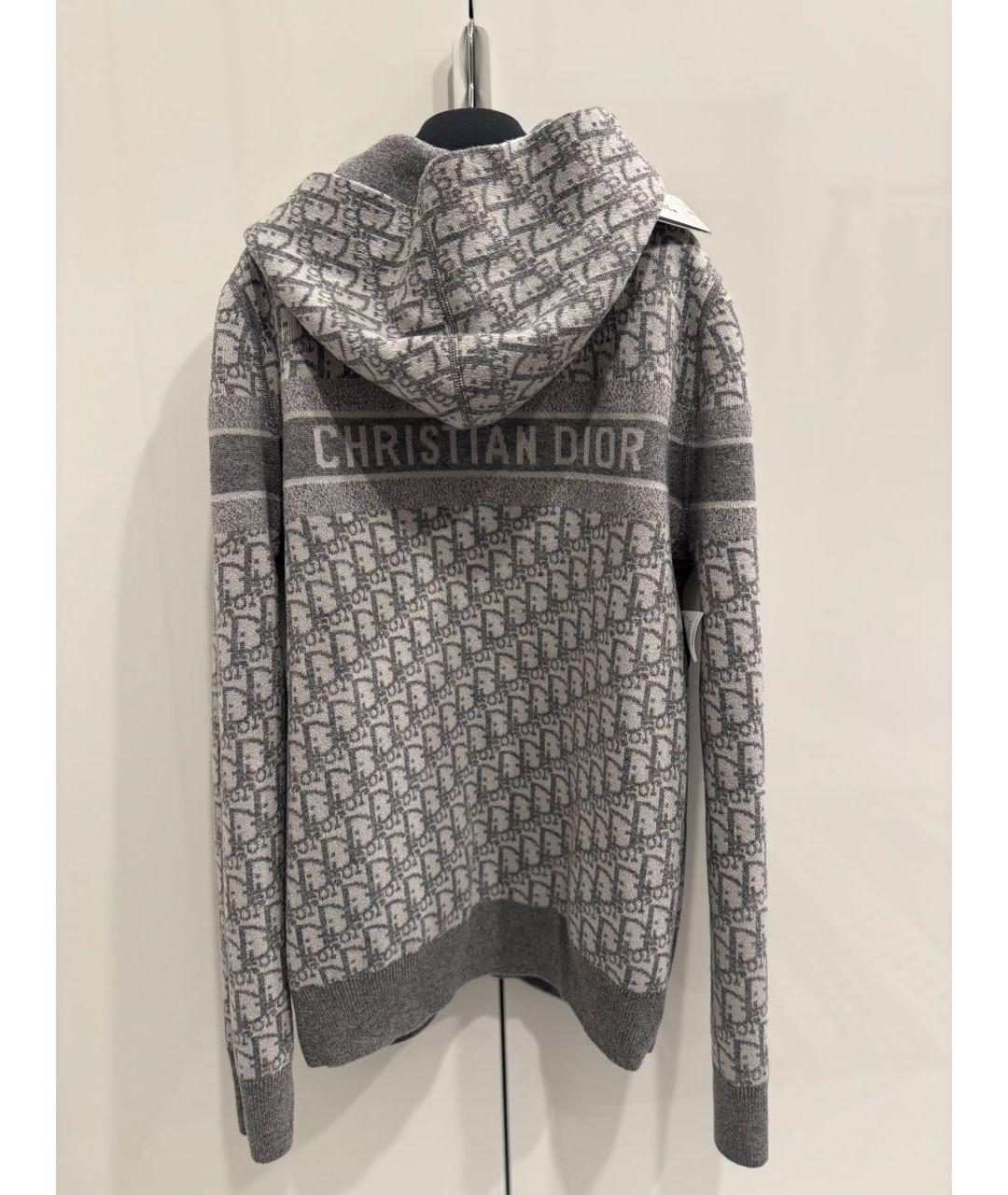 CHRISTIAN DIOR Серый кашемировый кардиган, фото 4