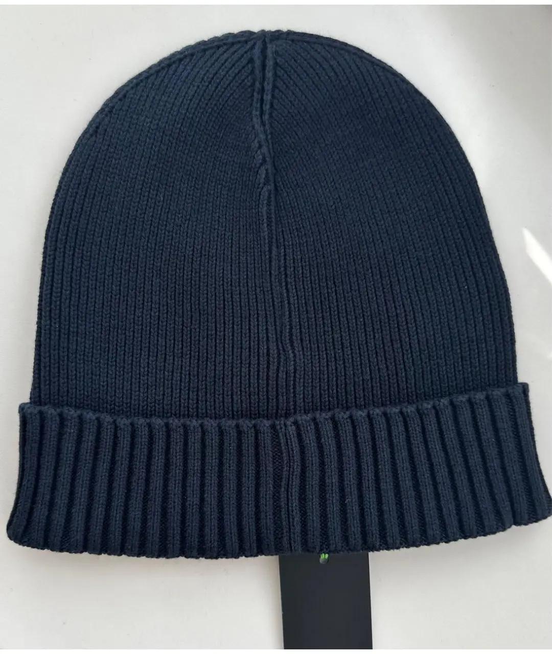 HUGO BOSS Темно-синяя хлопковая шапка, фото 2