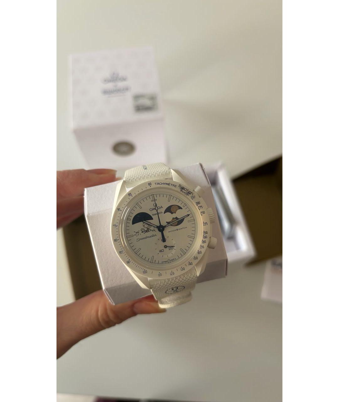 Swatch Белые пластиковые часы, фото 7