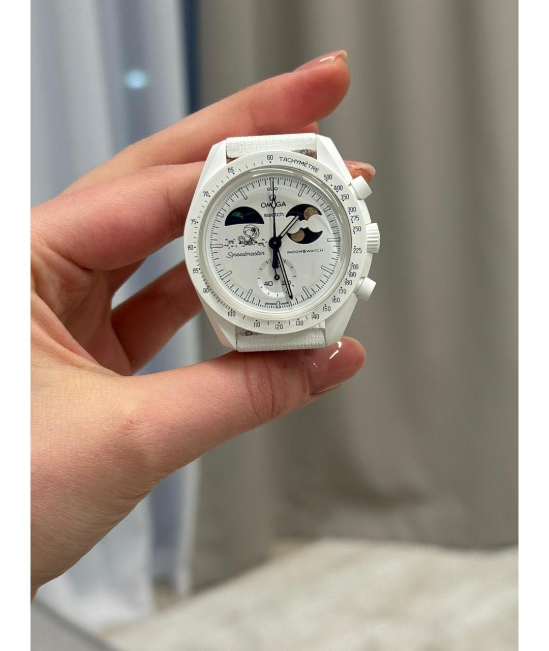 Swatch Белые пластиковые часы, фото 6