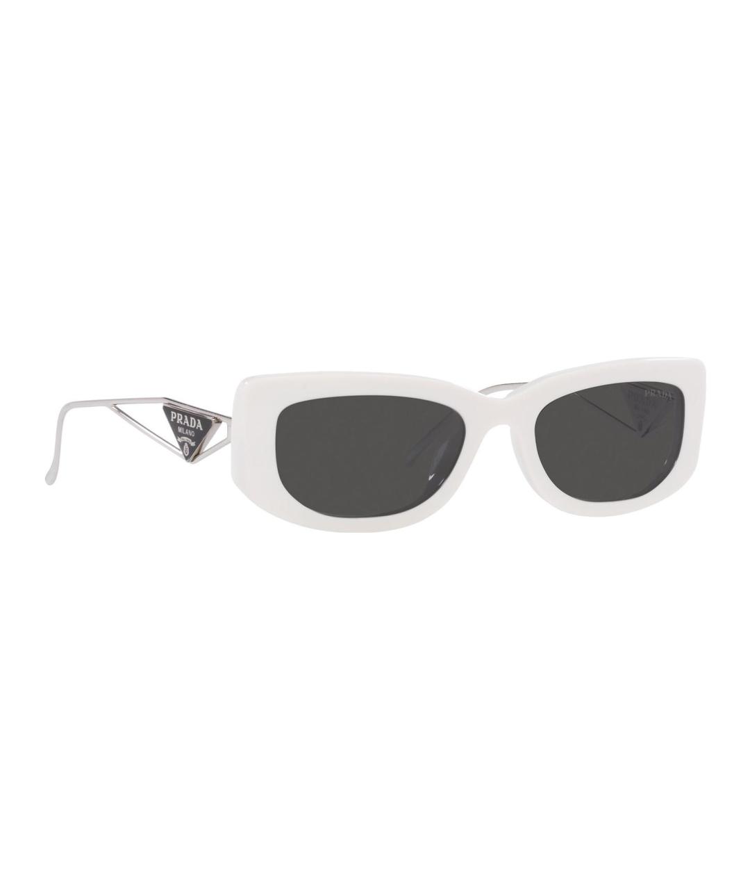 PRADA Белые металлические солнцезащитные очки, фото 2