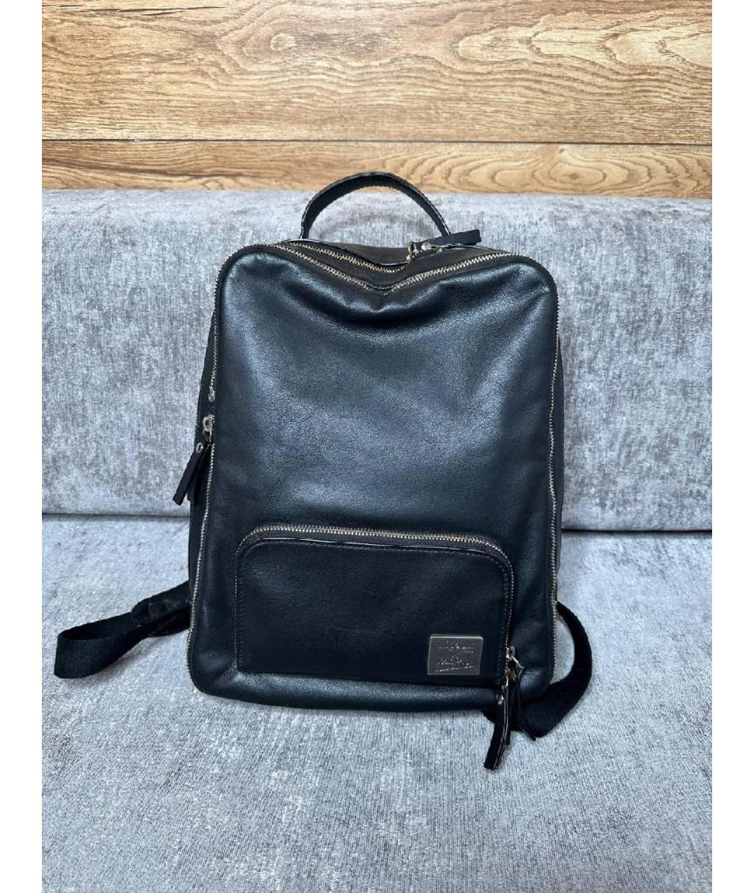 JEAN PAUL GAULTIER Черный кожаный рюкзак, фото 9