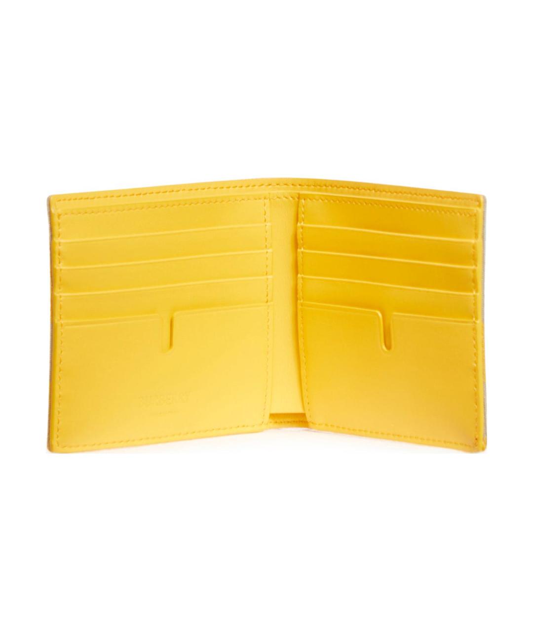 BURBERRY Желтый кошелек, фото 4
