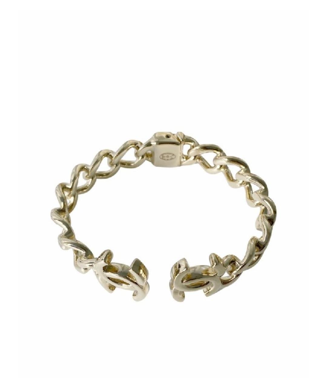 CHANEL Серебрянный металлический браслет, фото 2