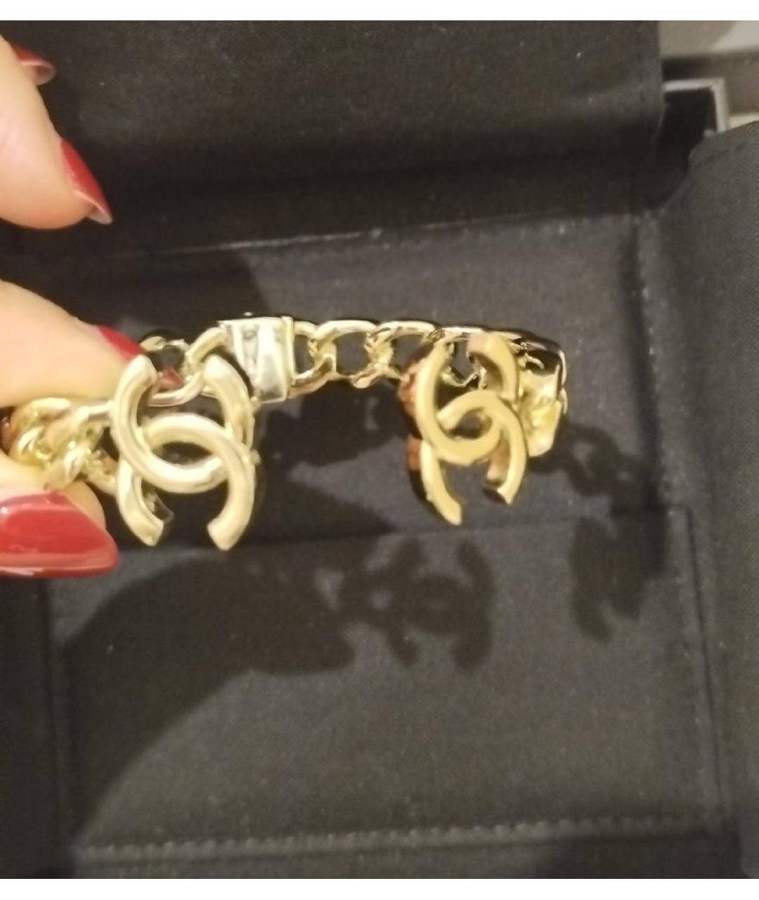 CHANEL Серебрянный металлический браслет, фото 5