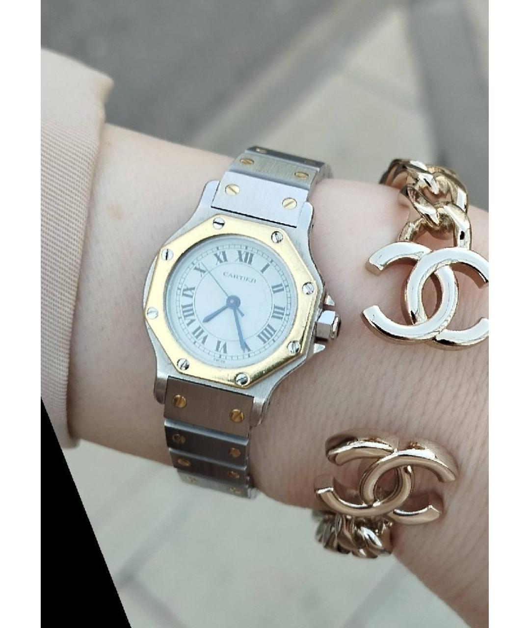 CHANEL Серебрянный металлический браслет, фото 3