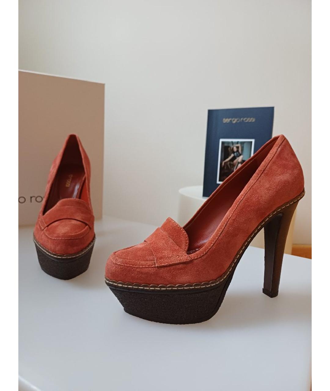 SERGIO ROSSI Коричневые замшевые туфли, фото 3