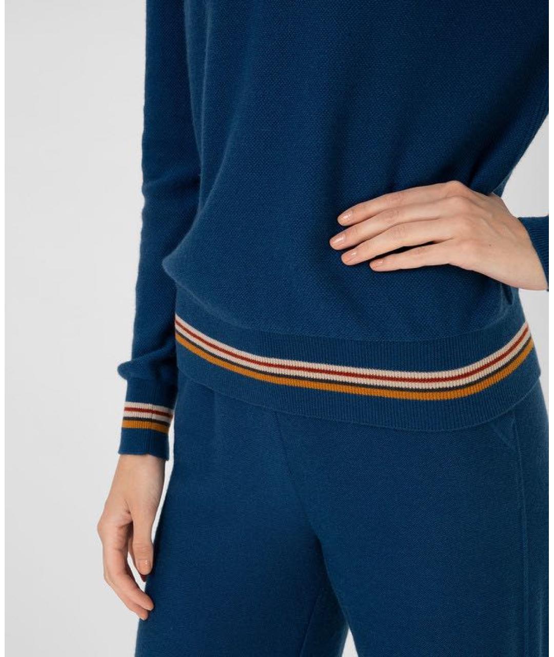 LORO PIANA Синий кашемировый джемпер / свитер, фото 4