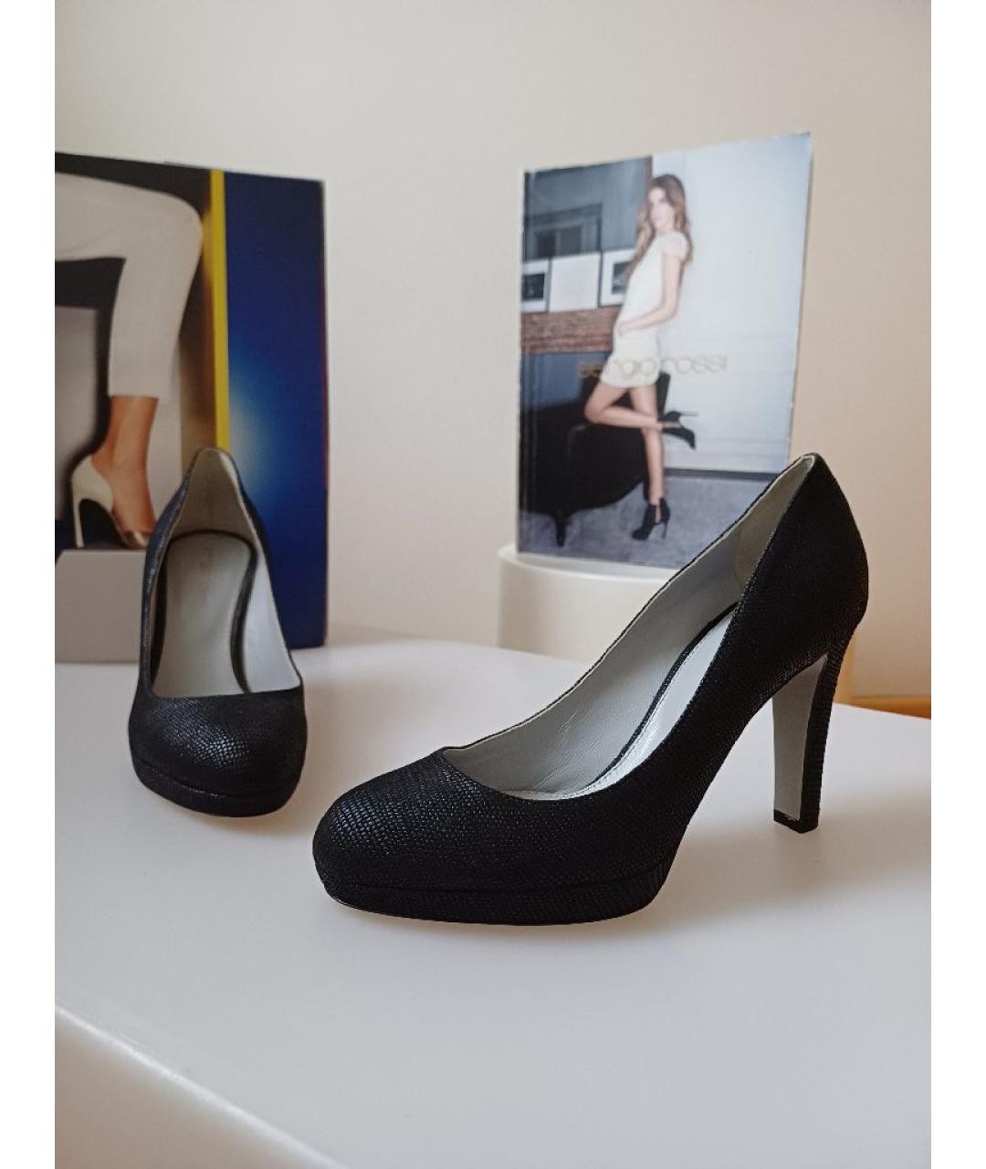 SERGIO ROSSI Черные кожаные туфли, фото 2