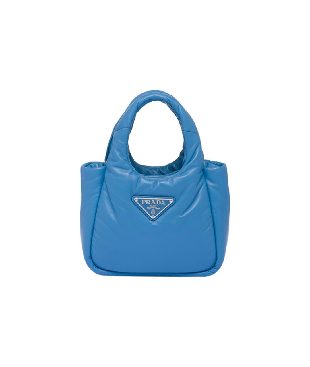 PRADA Синяя кожаная сумка через плечо, фото 1