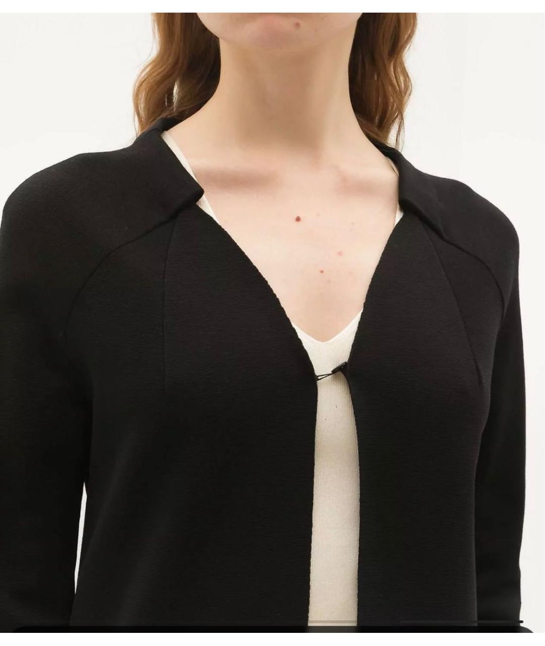 JIL SANDER Черный шерстяной кардиган, фото 2