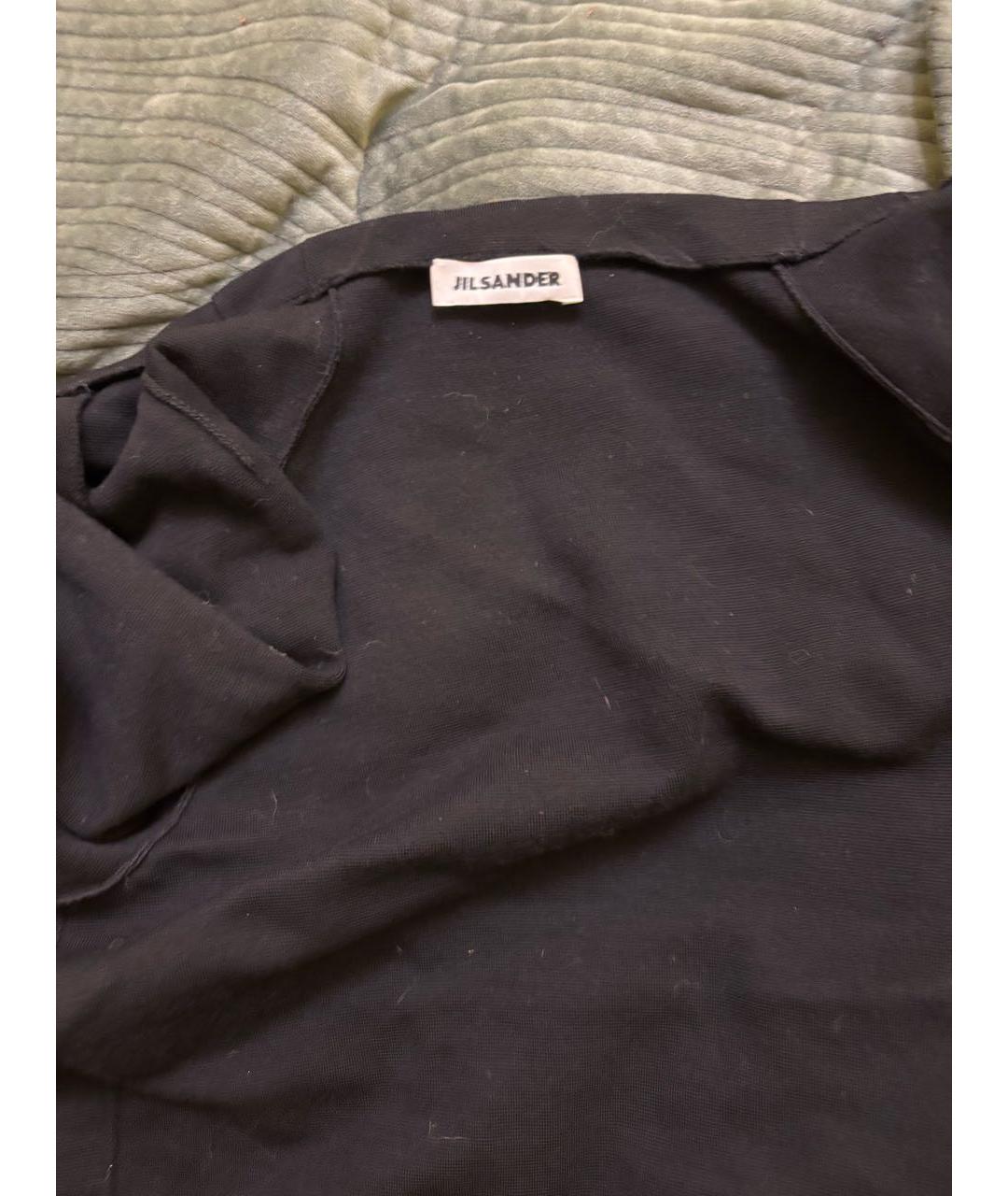 JIL SANDER Черный шерстяной кардиган, фото 4