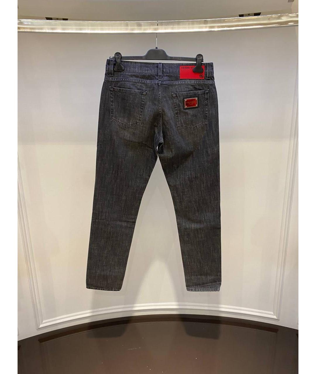 DOLCE&GABBANA Серые хлопковые джинсы, фото 2