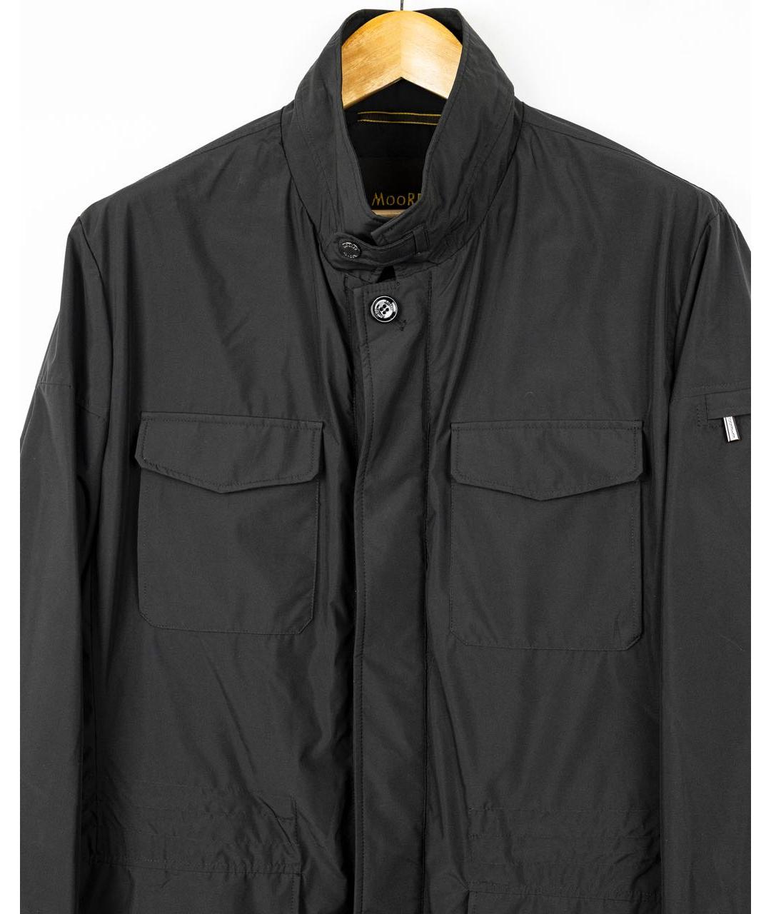 MOORER Черная полиэстеровая куртка, фото 3