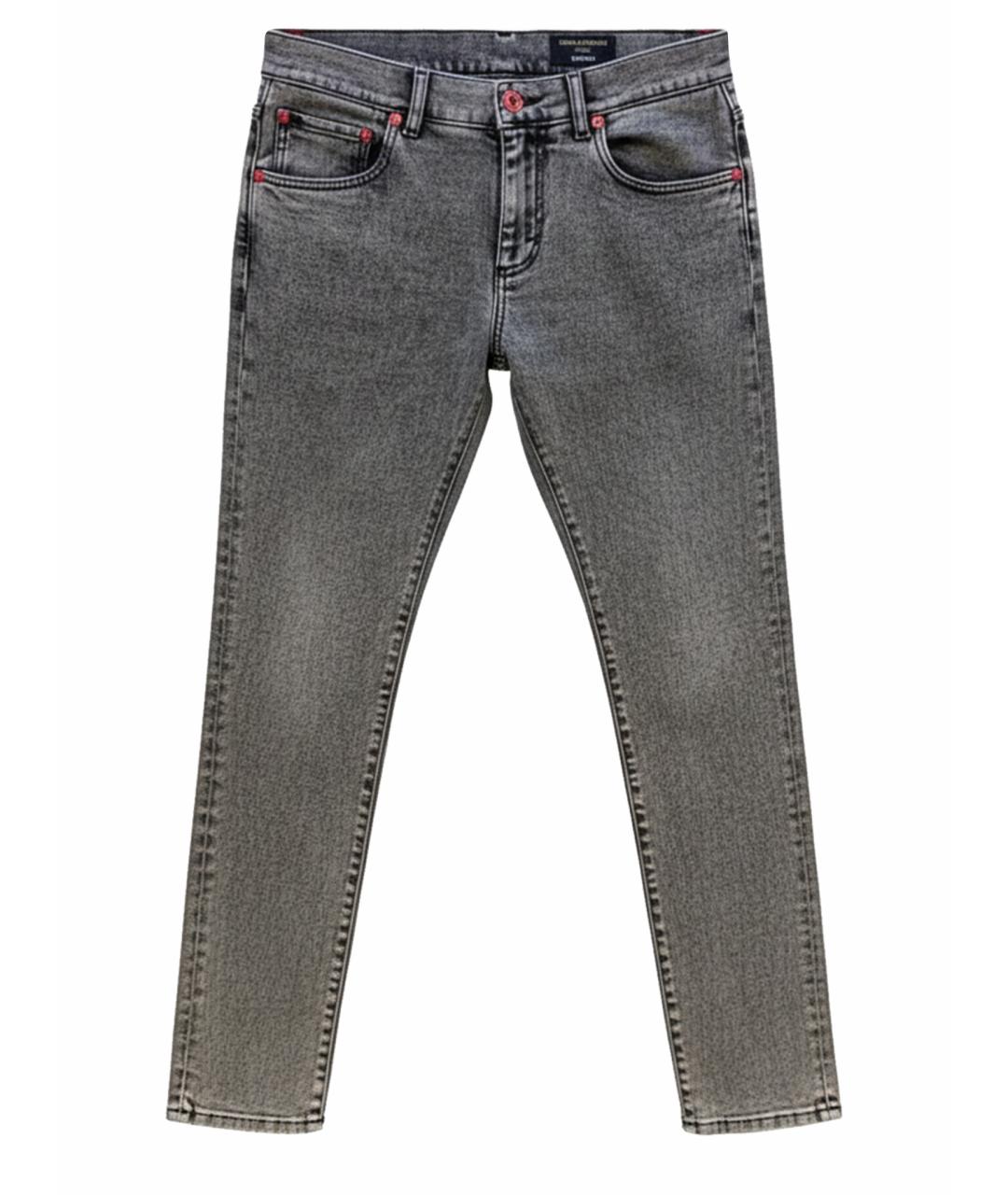 DOLCE&GABBANA Серые хлопко-эластановые джинсы, фото 1