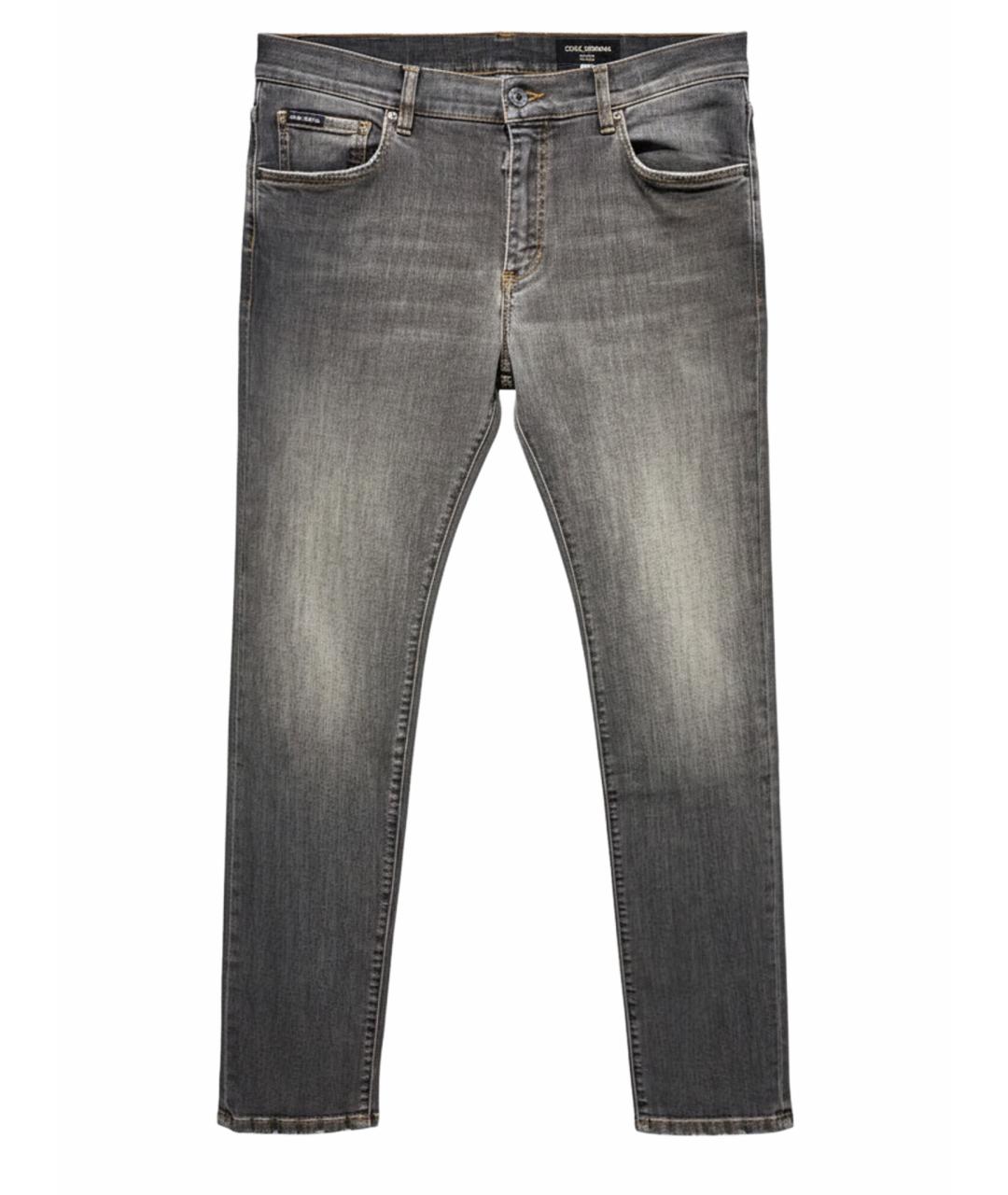 DOLCE&GABBANA Серые хлопко-эластановые джинсы, фото 1