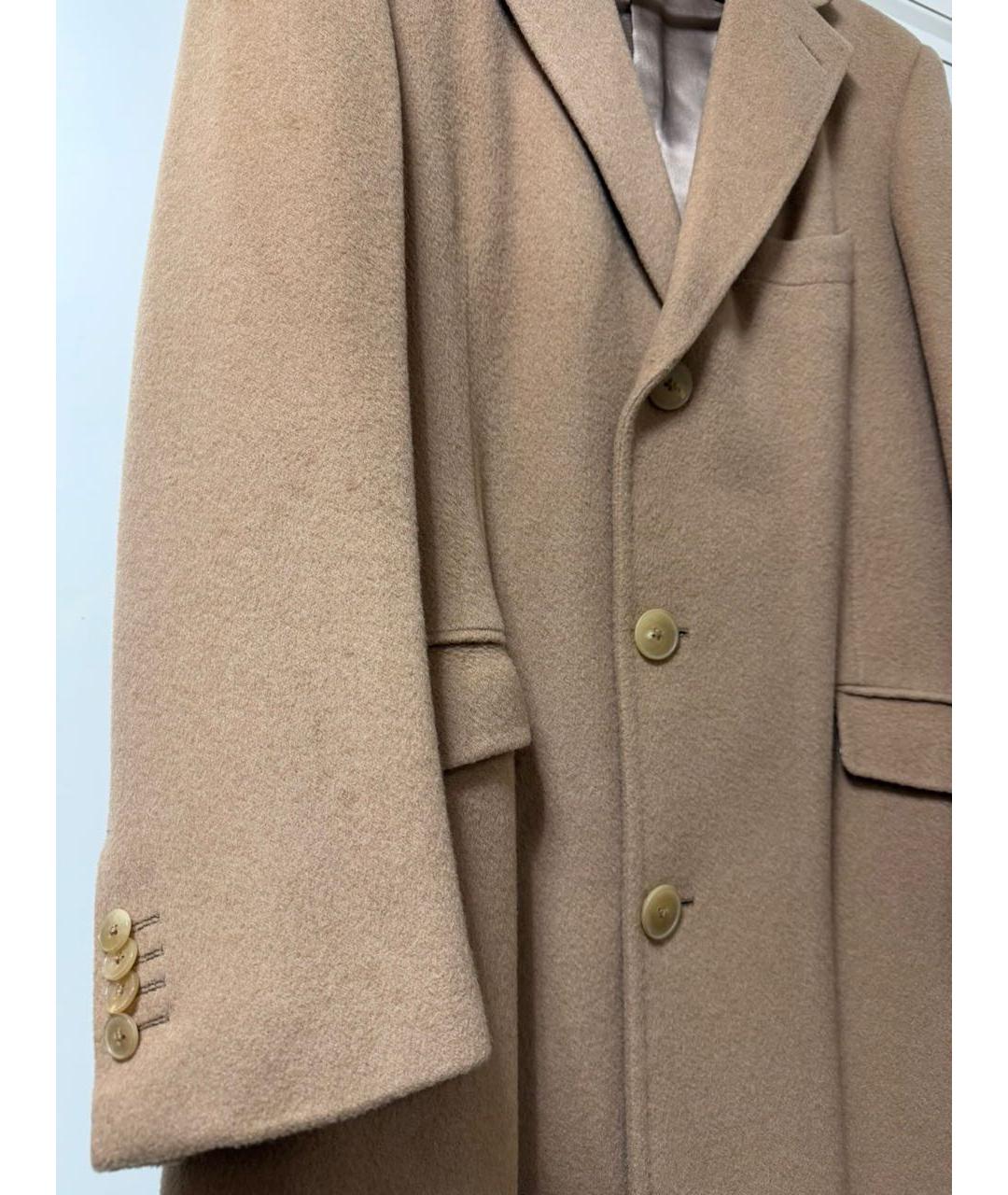 ERMENEGILDO ZEGNA XXX Бежевое шерстяное пальто, фото 4