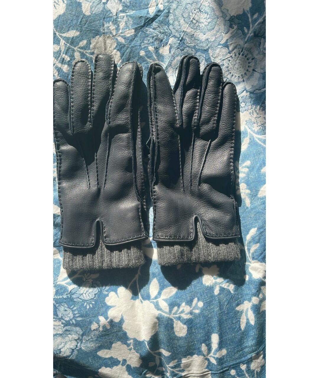 LORO PIANA Черные кашемировые перчатки, фото 4