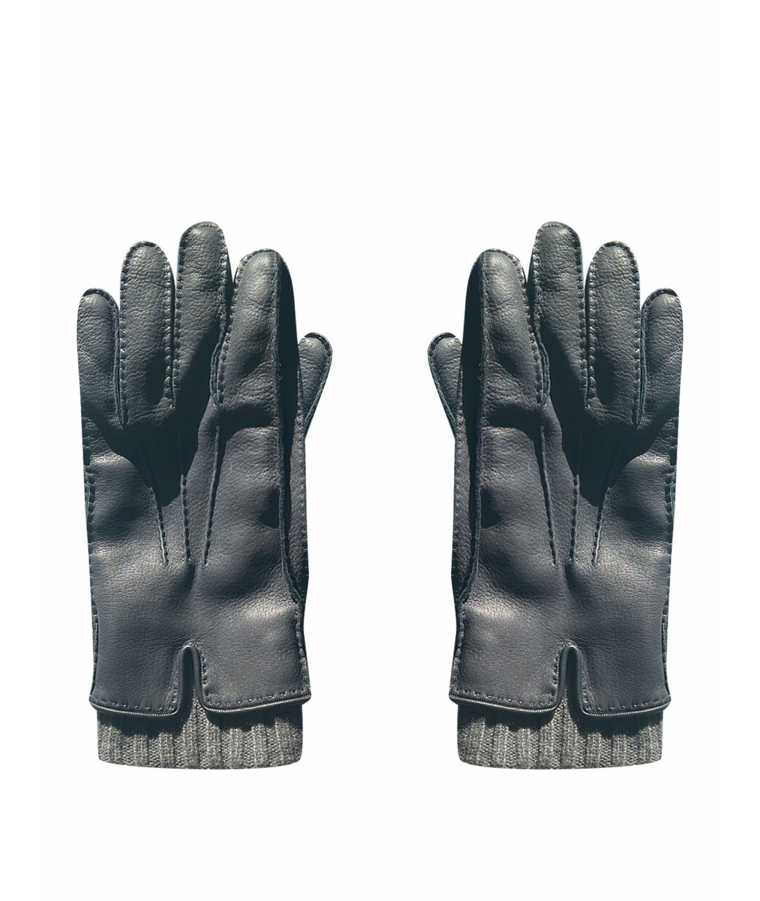LORO PIANA Черные кашемировые перчатки, фото 1