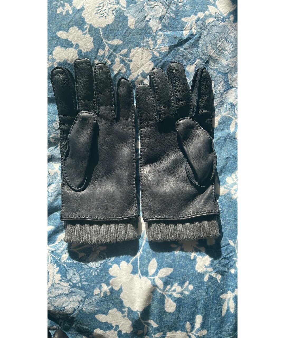 LORO PIANA Черные кашемировые перчатки, фото 2