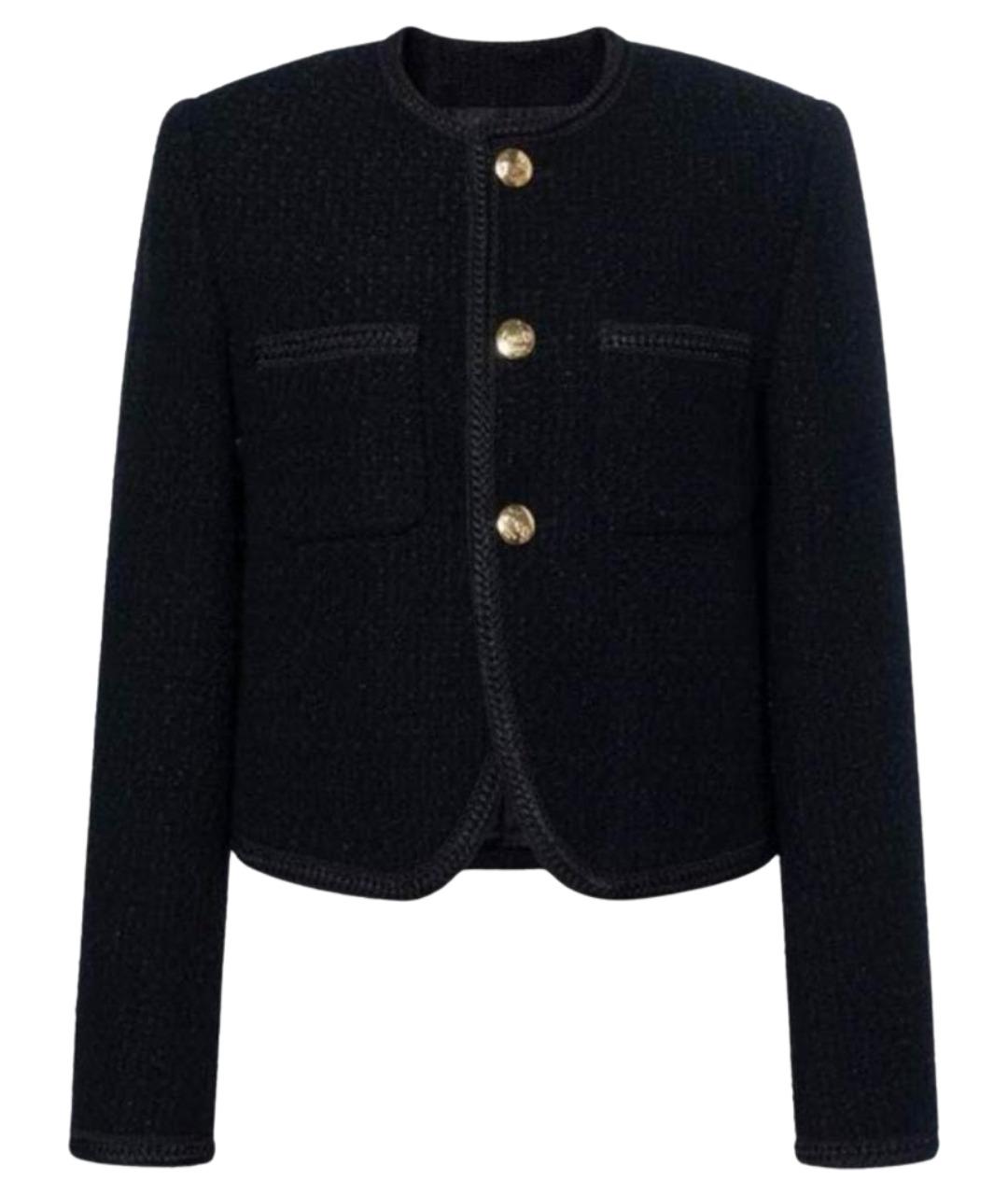 CELINE Черный твидовый жакет/пиджак, фото 1
