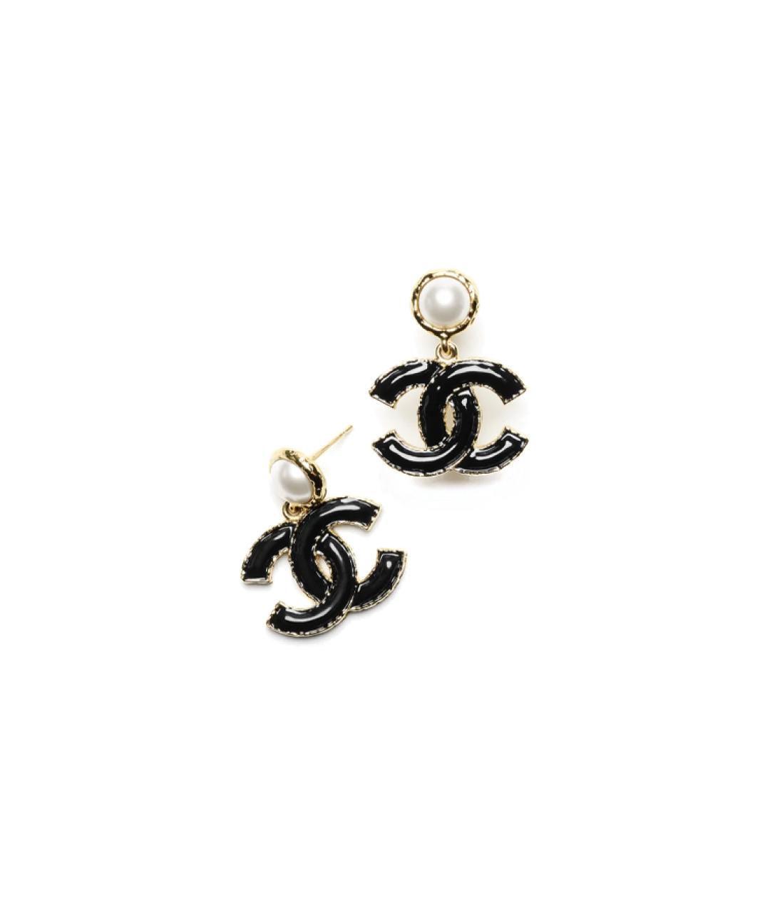 CHANEL Розовые металлические серьги, фото 1