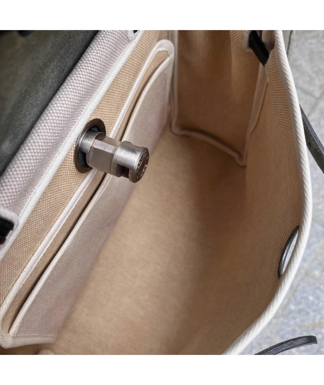 HERMES Черная кожаная сумка с короткими ручками, фото 3