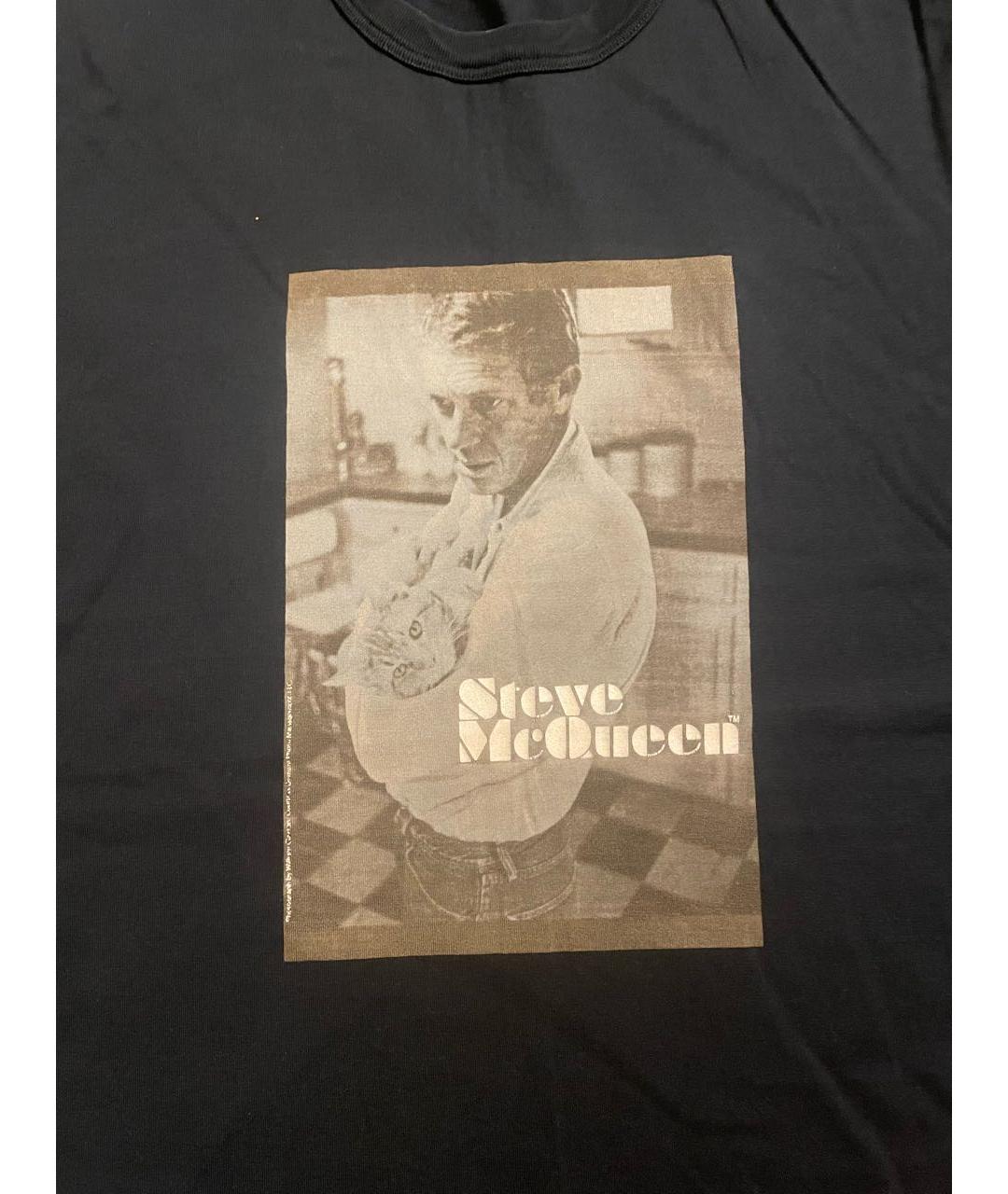 DOLCE&GABBANA Темно-синяя хлопковая футболка, фото 2