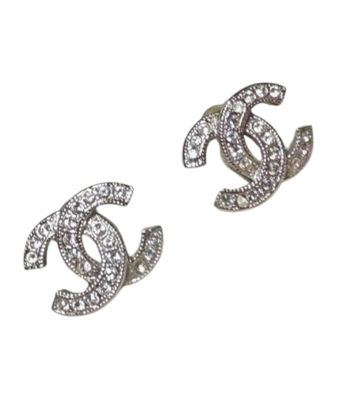 CHANEL Серебряные металлические серьги, фото 1