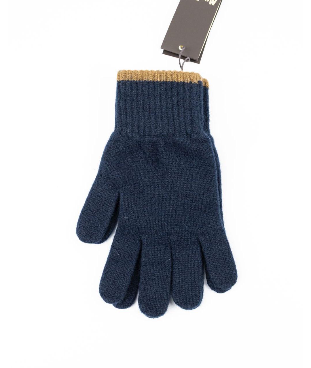 MOORER Синие кашемировые перчатки, фото 2