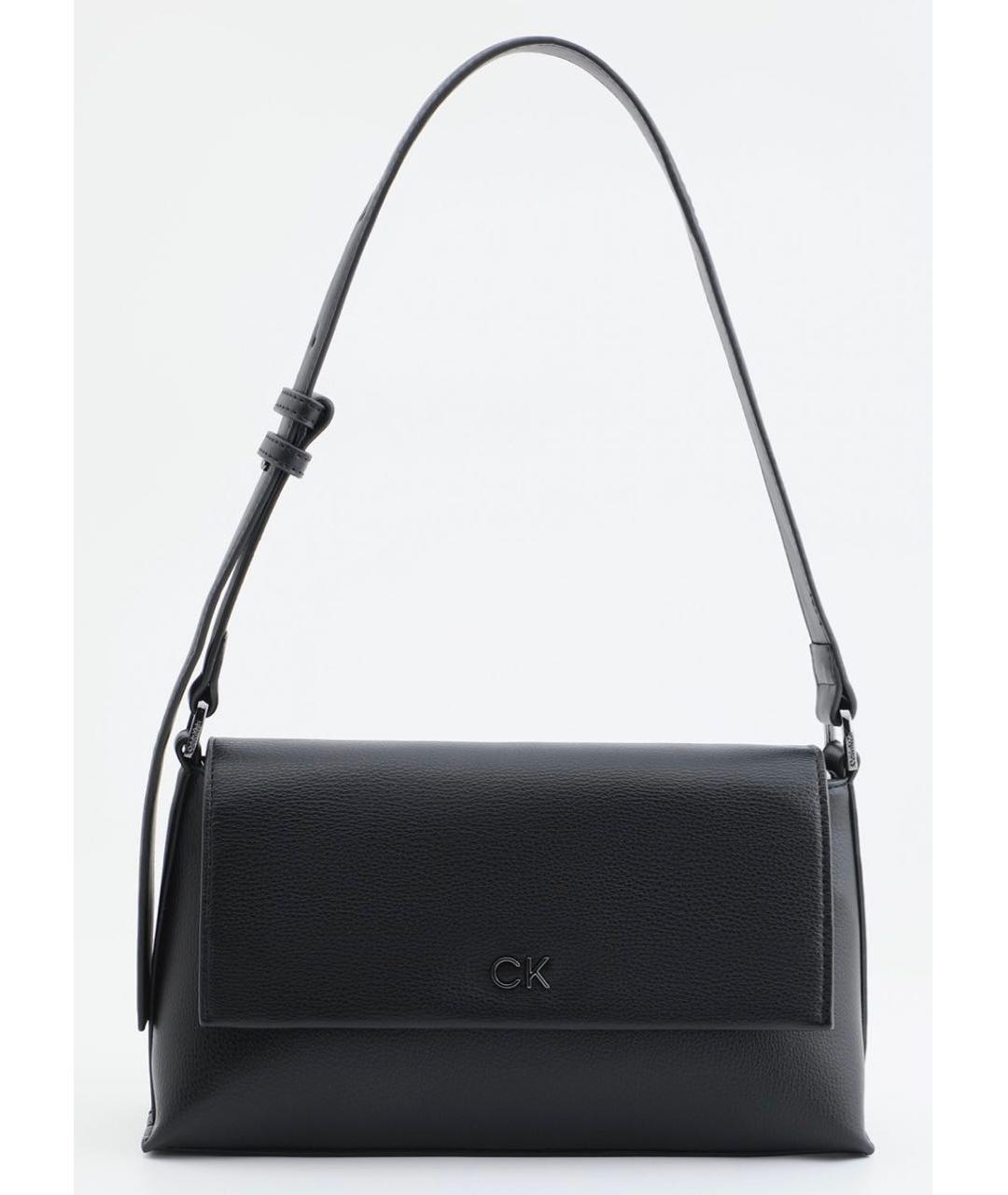CALVIN KLEIN Черная сумка через плечо из искусственной кожи, фото 8