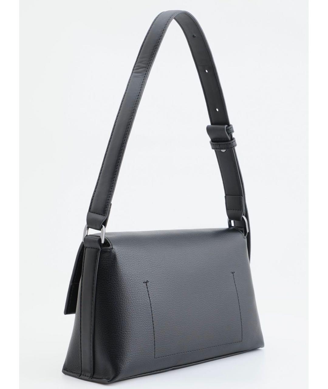 CALVIN KLEIN Черная сумка через плечо из искусственной кожи, фото 2