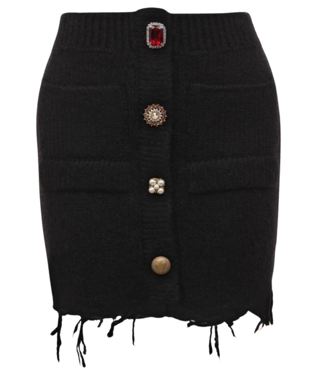 VETEMENTS Черная шерстяная юбка мини, фото 1