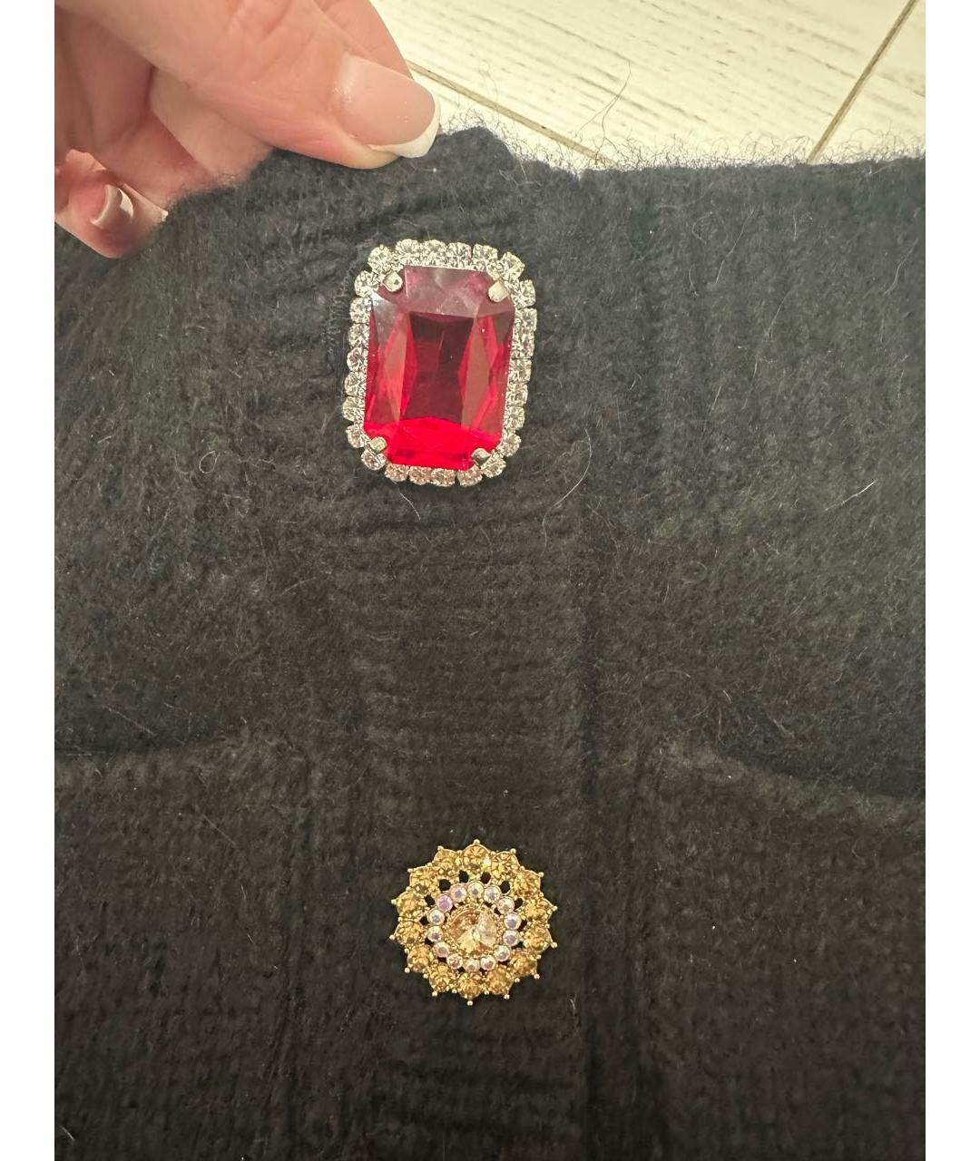 VETEMENTS Черная шерстяная юбка мини, фото 6