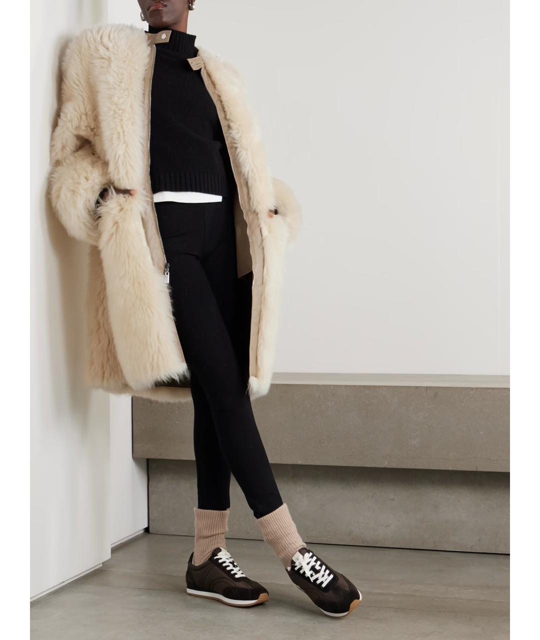 TOTEME Бежевая кожаная дубленка, фото 4