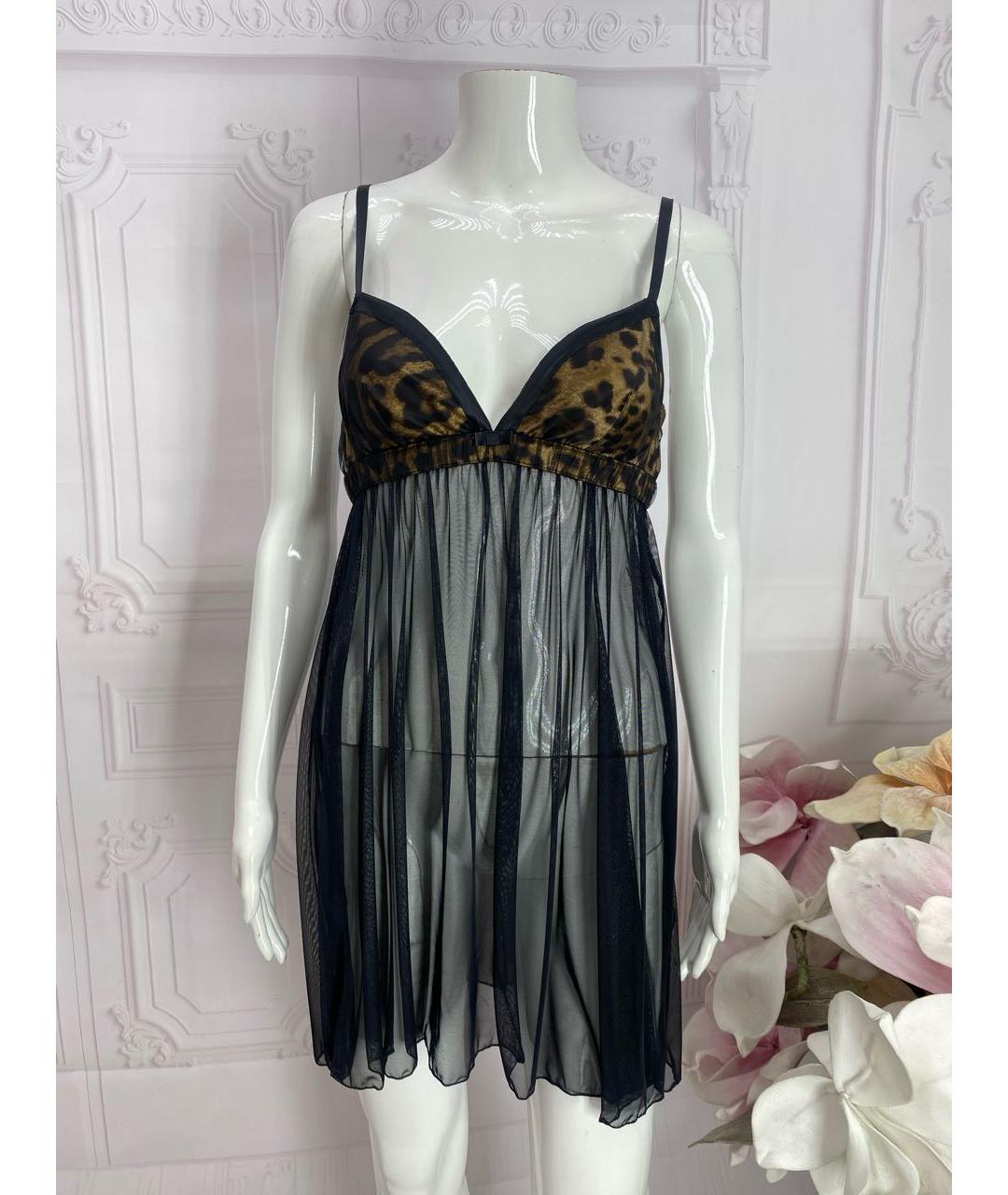 DOLCE&GABBANA Черное полиамидовое повседневное платье, фото 6