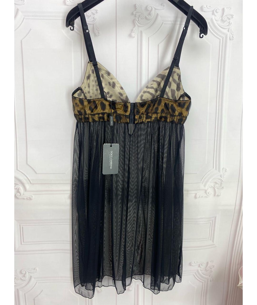 DOLCE&GABBANA Черное полиамидовое повседневное платье, фото 2