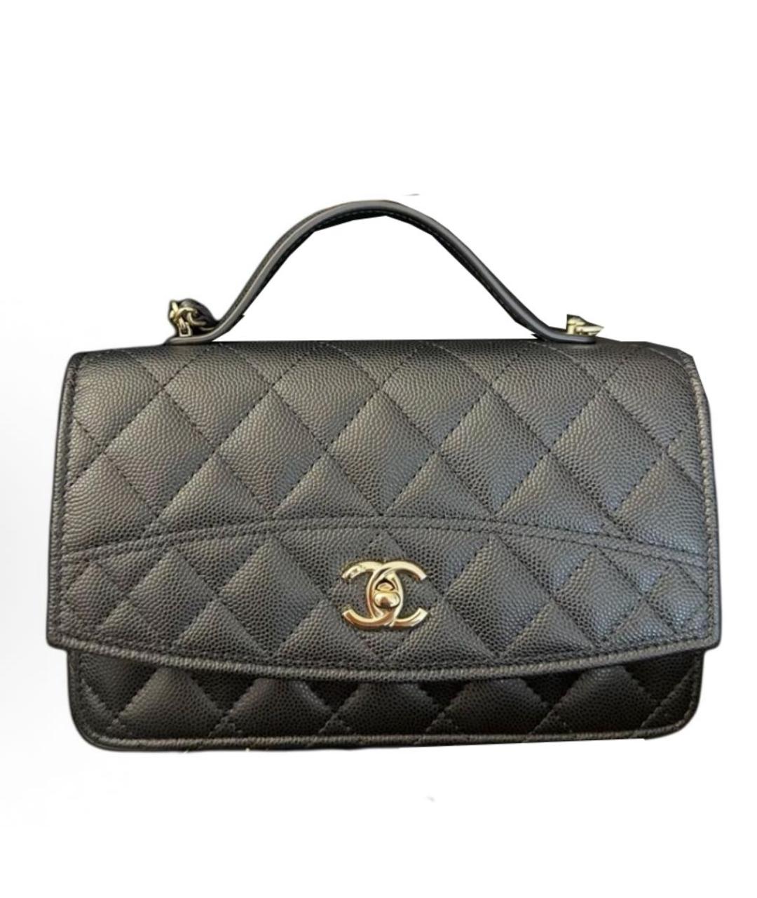 CHANEL Черная кожаная сумка через плечо, фото 7