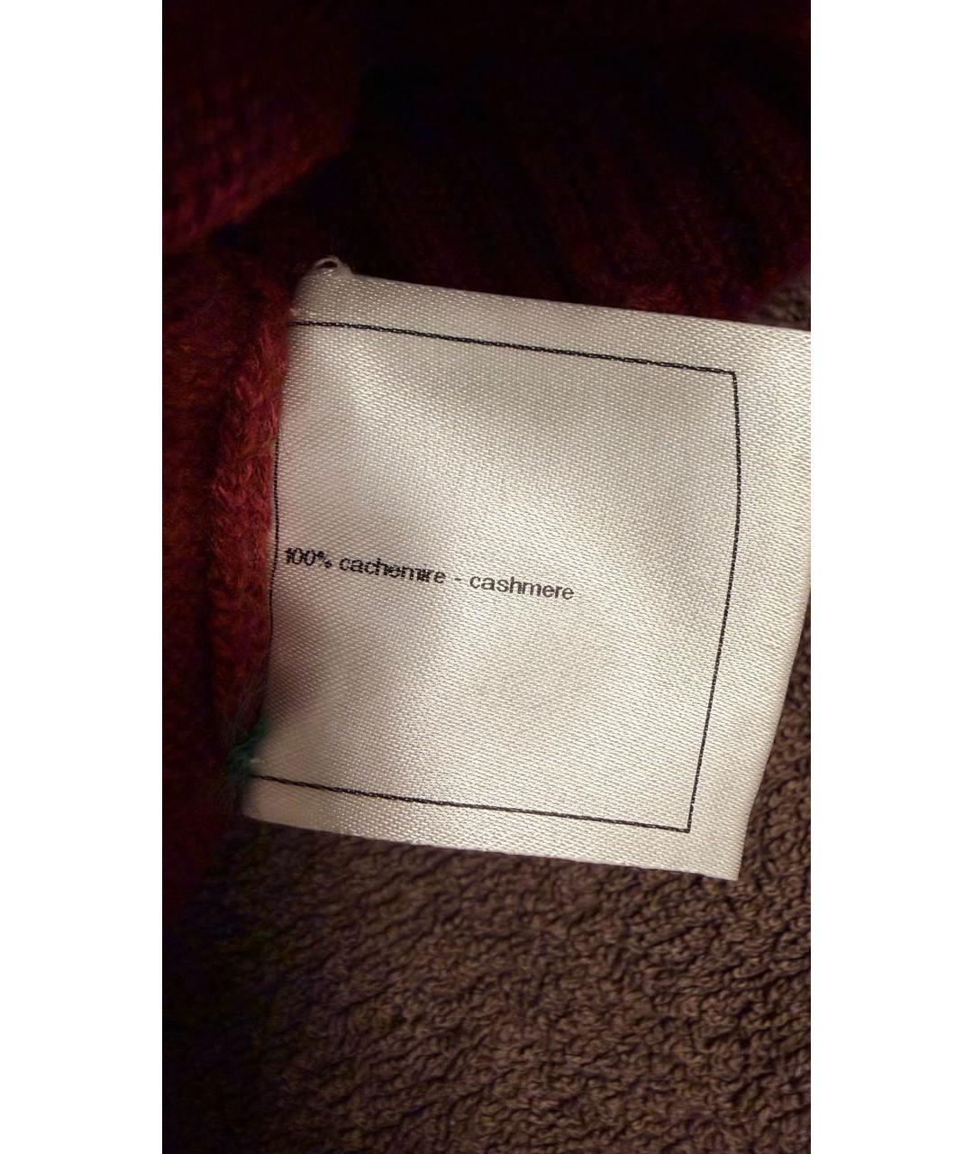 CHANEL Бордовый кашемировый джемпер / свитер, фото 5