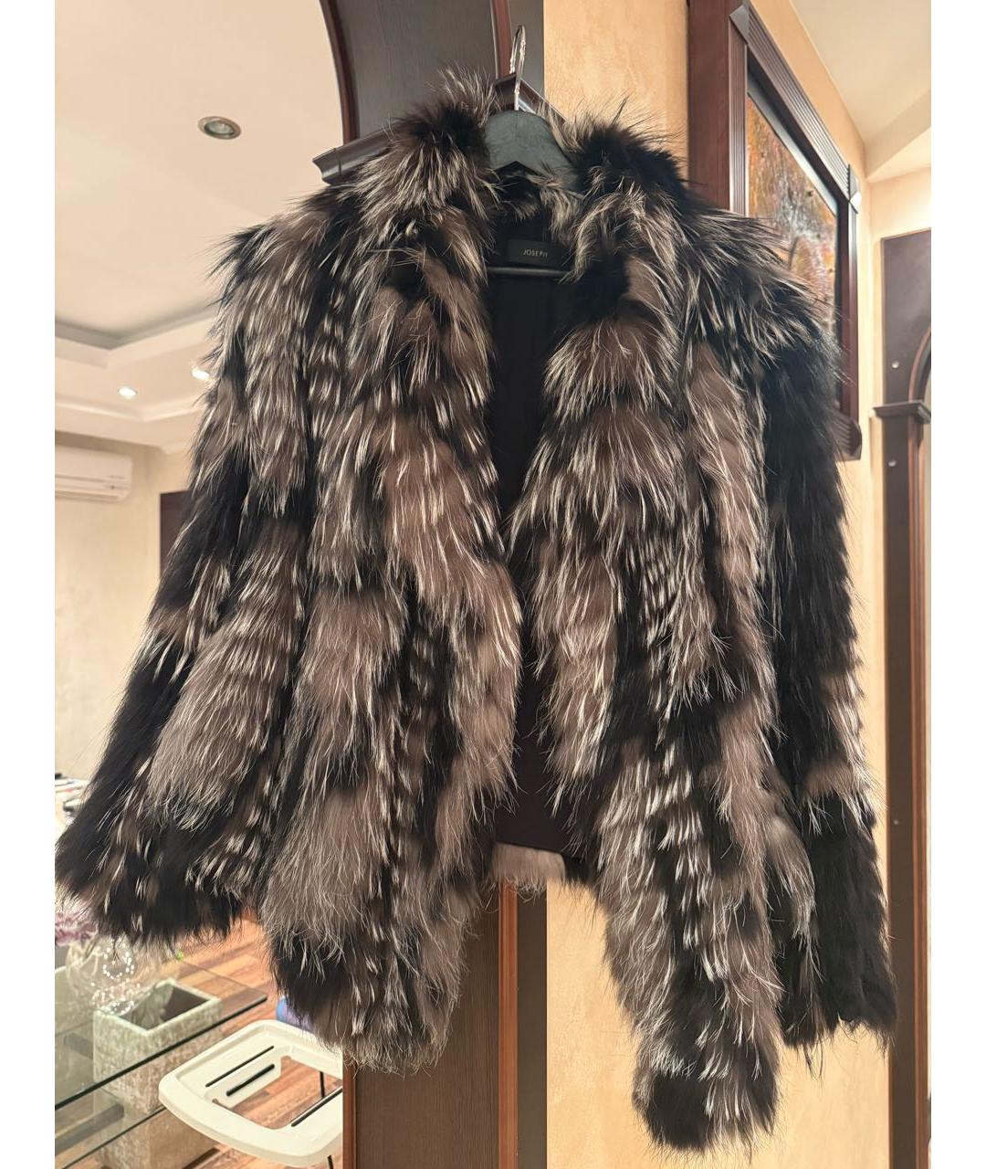 JOSEPH Черная меховая шуба, фото 8