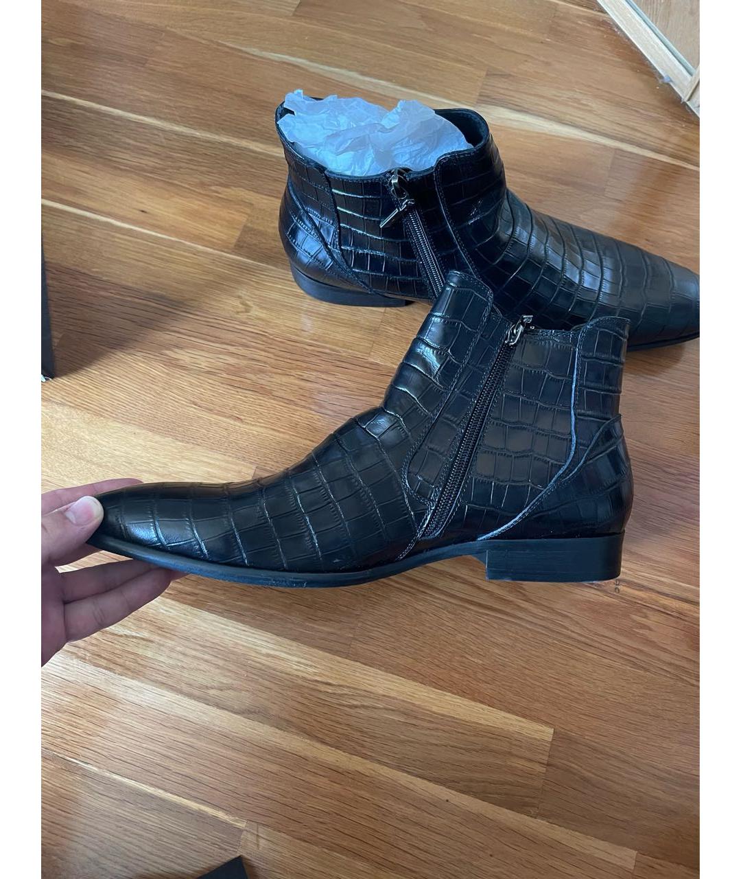 ZILLI Черные туфли из экзотической кожи, фото 5