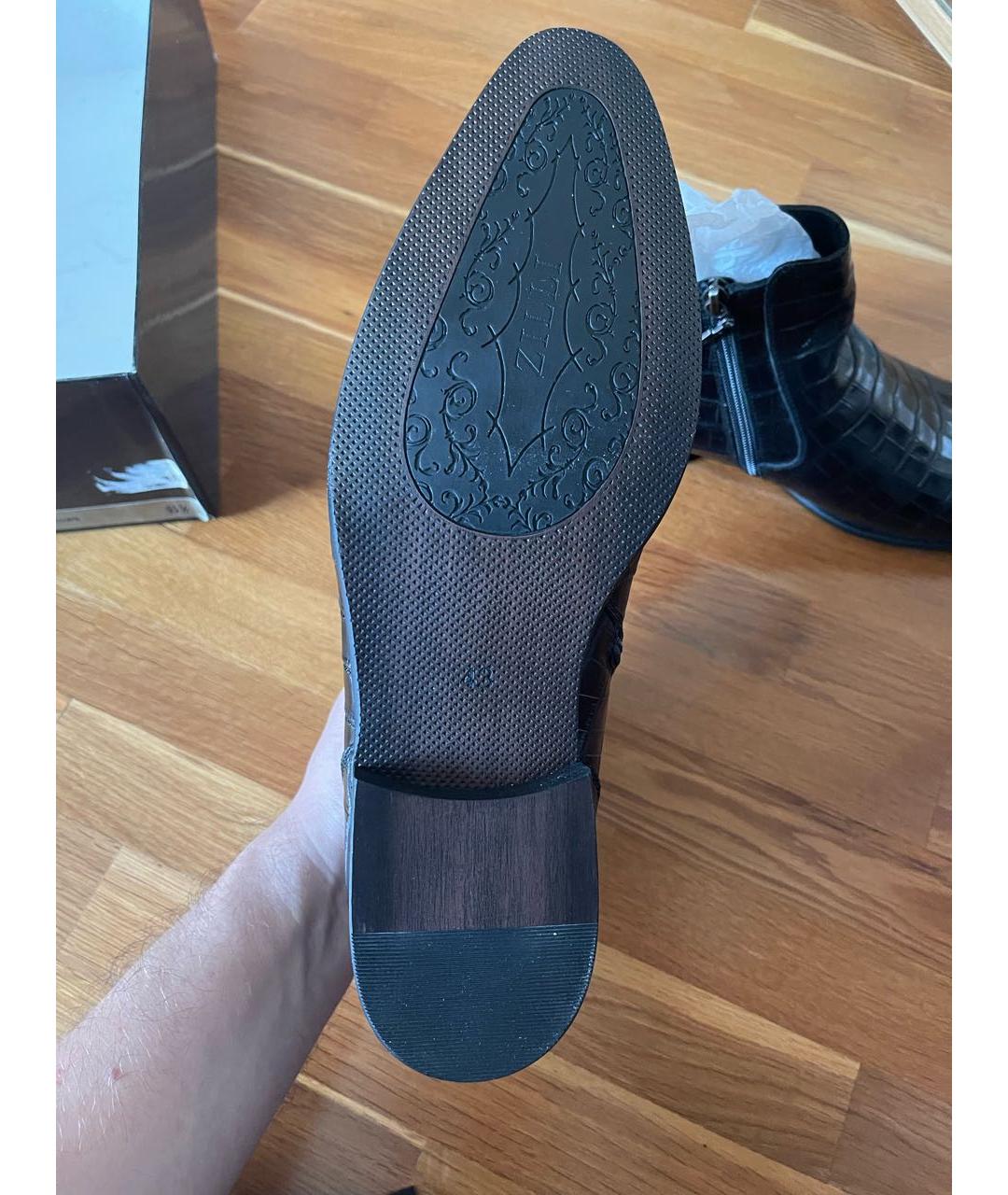 ZILLI Черные туфли из экзотической кожи, фото 3