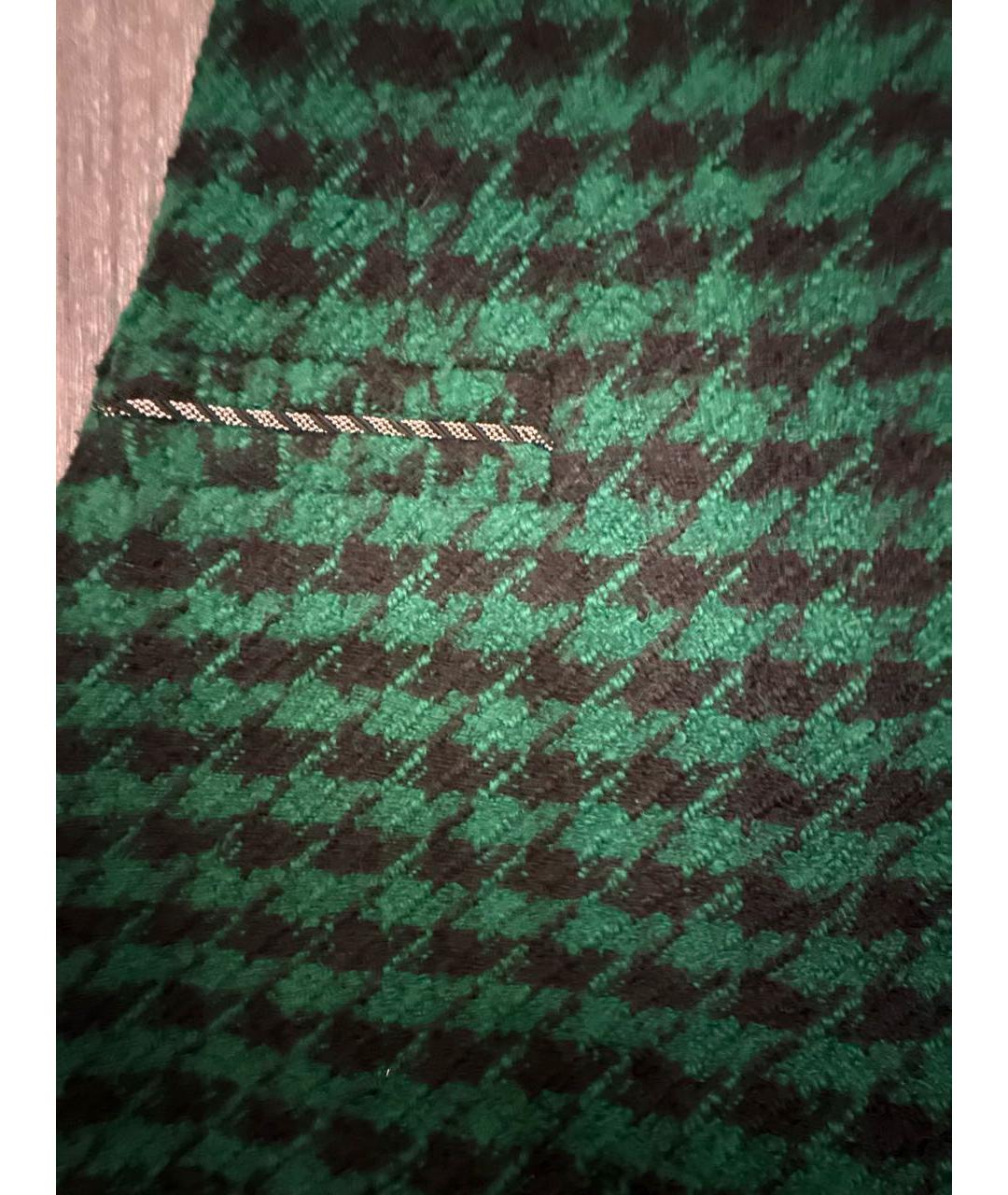 SANDRO Зеленая твидовая юбка мини, фото 4