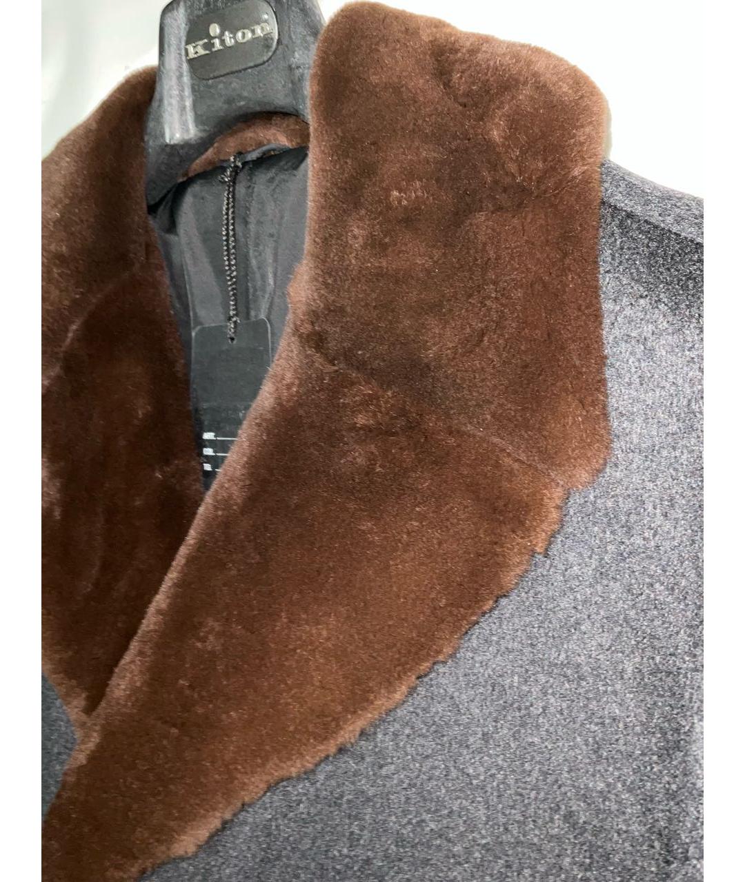 KITON Серое кашемировое пальто, фото 2