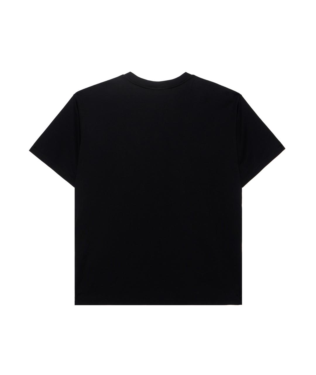 CELINE Черная хлопковая футболка, фото 2