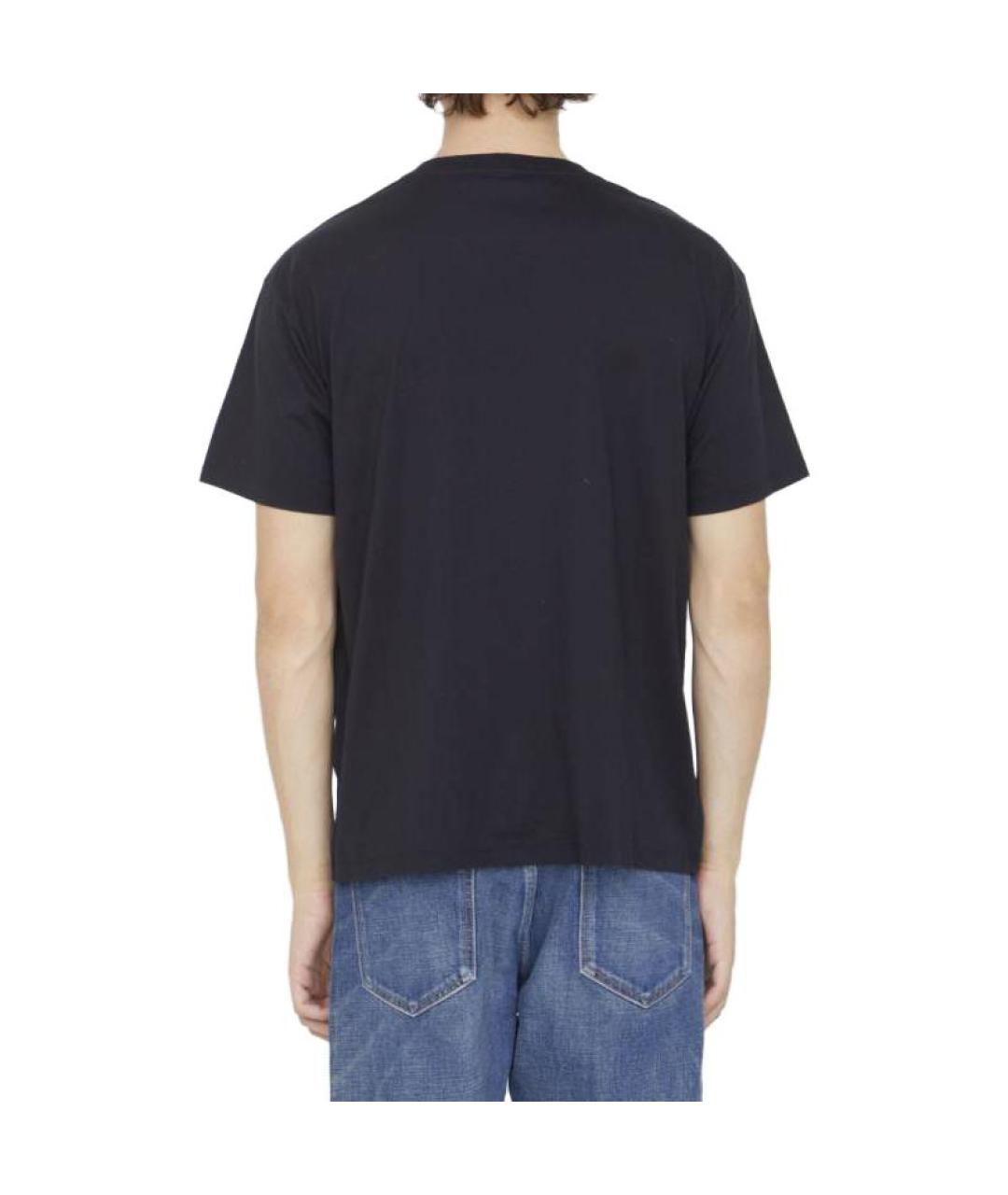 CELINE Черная хлопковая футболка, фото 4