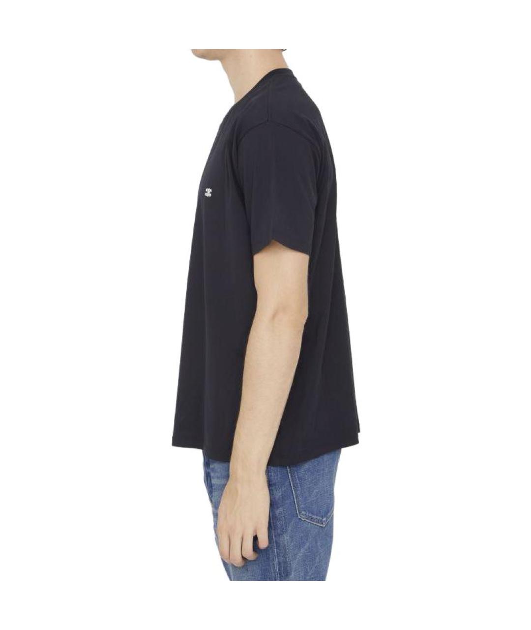 CELINE Черная хлопковая футболка, фото 5